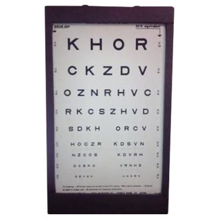 Vintage Eye Test Light Box For Sale