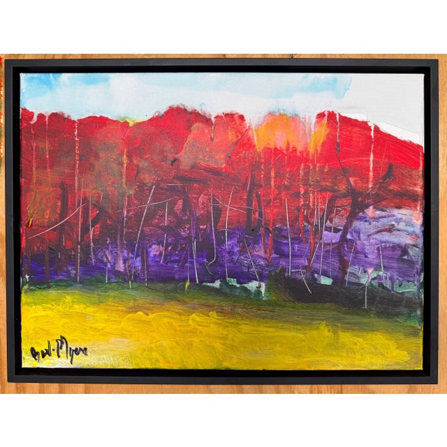 Summer Landscape' by Beverly Myers Modern Painter, School of Wolf Kahn For Sale - Image 4 of 7