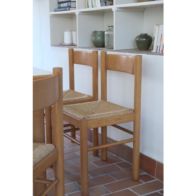 Habitat Extending Dining Table with Four Rush Seat Chairs, 1980s, Set of 5 For Sale - Image 16 of 18