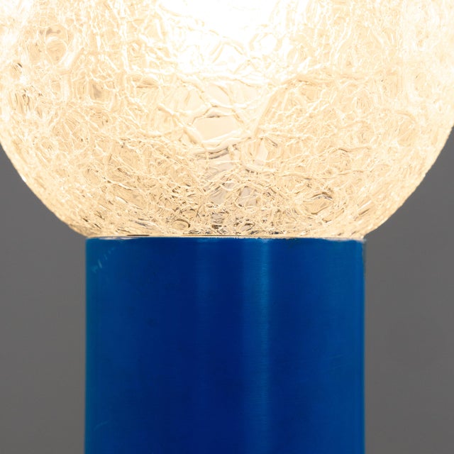 Blue Bedside Lamps, 1970, Set of 2 For Sale - Image 10 of 14