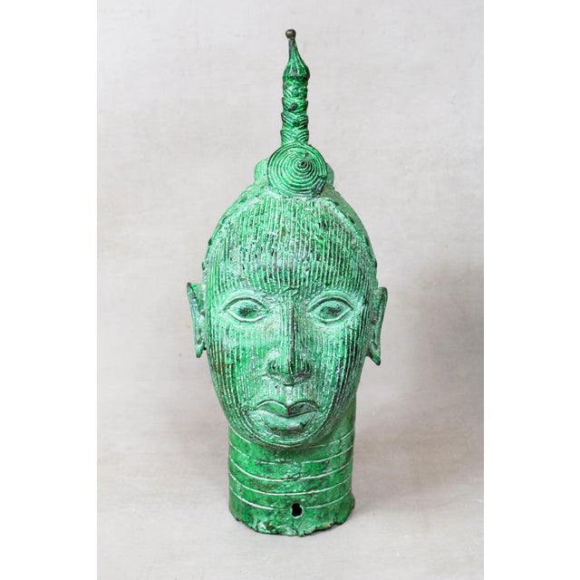 Large Benin Bronze Ife Head For Sale - Image 5 of 5