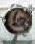 In the style of Harry Balmer is this handcrafted welded steel table lamp. Original wiring in working condition. Stands...