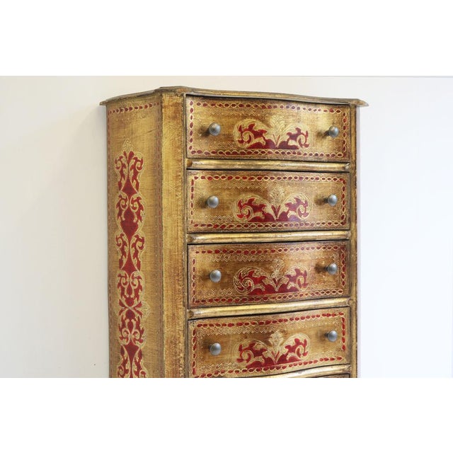 Wood Tall Italian Renaissance Chest of Drawers, 1950 For Sale - Image 7 of 11