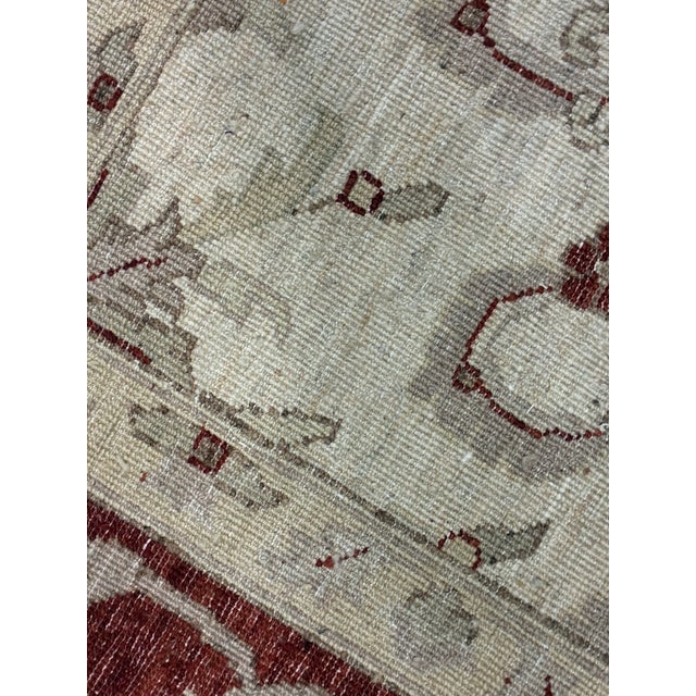 Hand-Knotted Ivory and Rust Oushak-Style Area Rug For Sale - Image 10 of 11