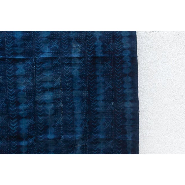 Tavi Indigo Mud Cloth For Sale - Image 4 of 8