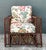 Schumacher Vintage Stick Rattan Lounge Chair in Vintage Schumacher Paisley For Sale - Image 4 of 12