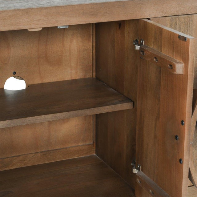 Brown Modern Triple Bowl Buffet Sideboard For Sale - Image 8 of 9