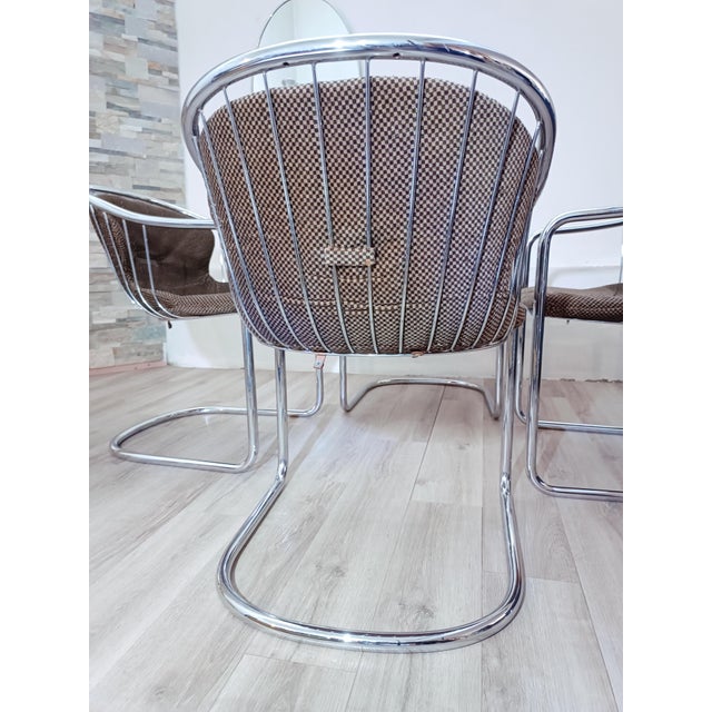 Gastone Rinaldi Cantilever Chairs attributed to Gastone Rinaldi for Rima, 1970s, Set of 4 For Sale - Image 4 of 14