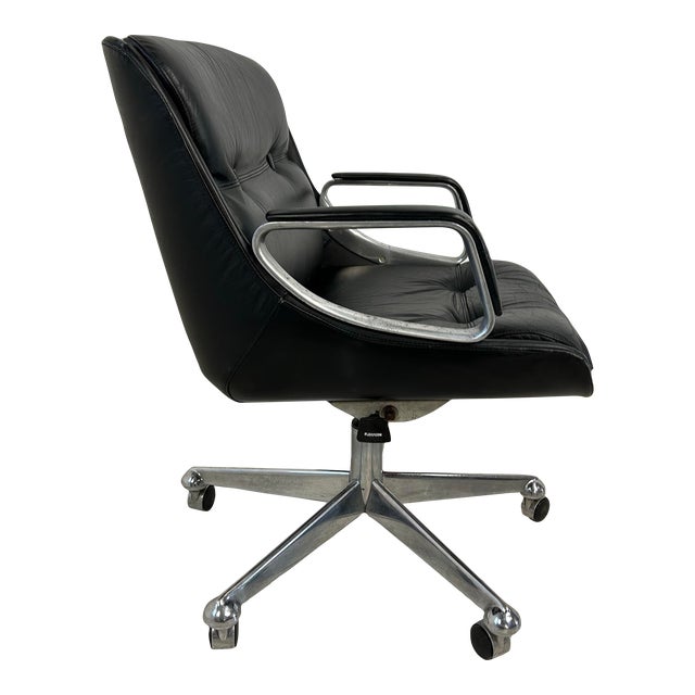 Jean Gillon Mid-Century Modern Office Chair Brazillian Leather For Sale