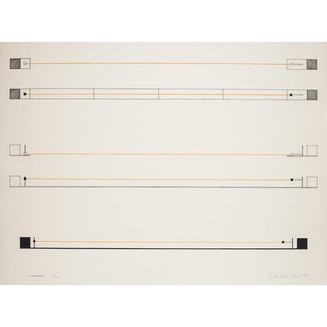 Giancarlo Croce, Tension, Original Lithograph, 1970s For Sale