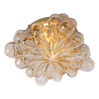 Amber Bubble Flush Mount in the style of Helena Tynell, Germany, 1960s For Sale