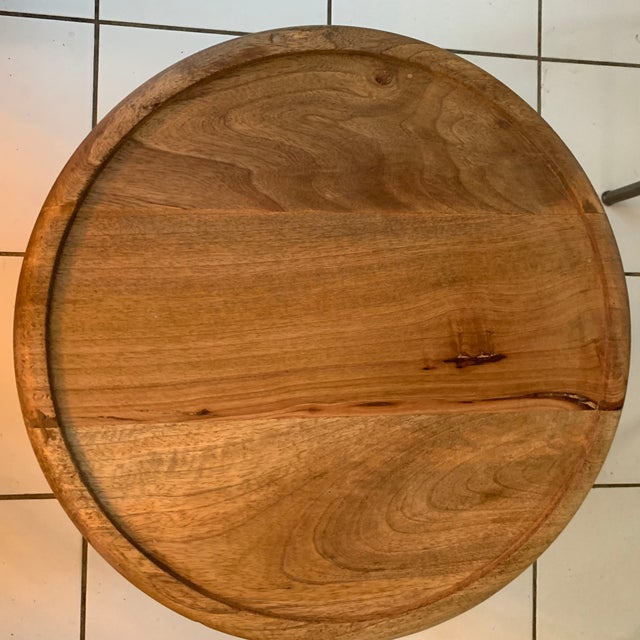 Hand Carved Pierced Round Mango Wood Drum Side Table Chairish