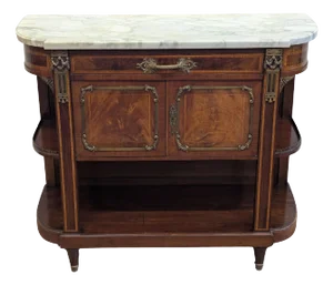 19th Century French Marble Top Credenza Server Alexandre Hugnet