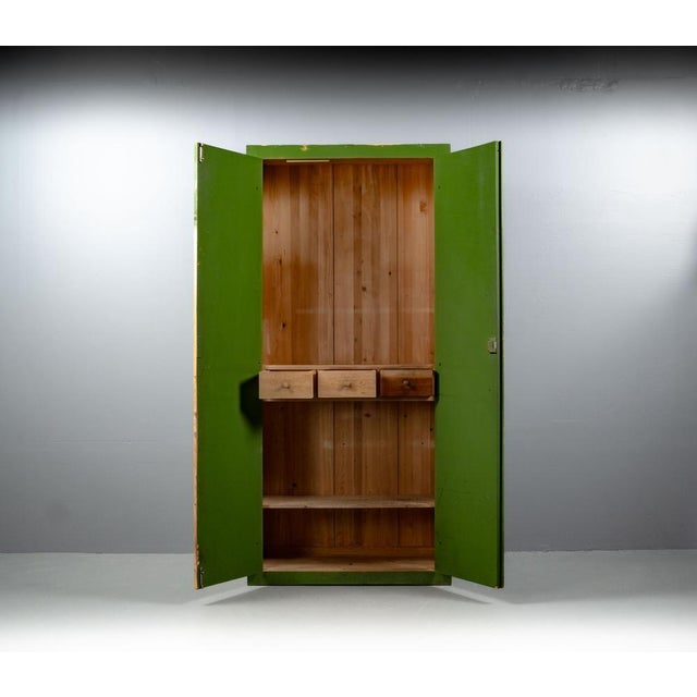 Industrial Green Cabinet, 1950s For Sale - Image 4 of 18