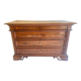 Chest of Drawers with Maple and Walnut Burl Inlays, 17th Century For Sale