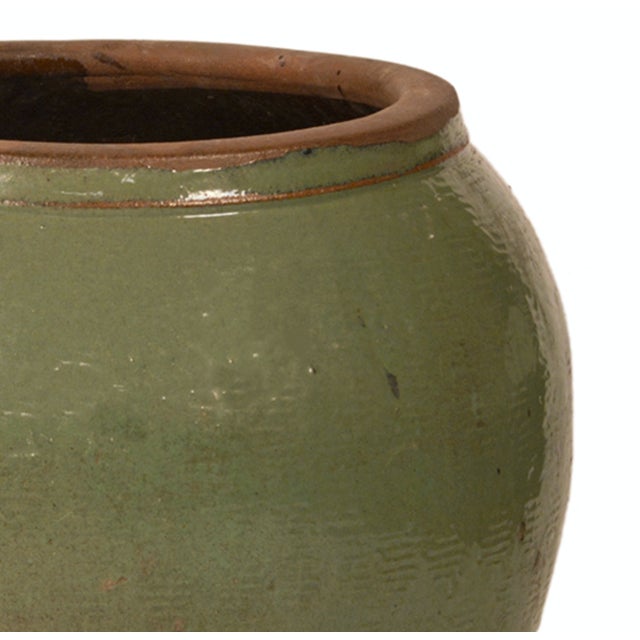 Green Ceramic Urn Planter Chairish