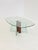 Mid-Century Modern Vintage Postmodern Coffee Table with Corrugated Glass and Wooden Spheres, 1970s For Sale - Image 3 of 9