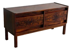 Rosewood Dresser Chest of Drawers Low Storage Unit Ab Glas & Trä Hovmantorp Sweden 1960s