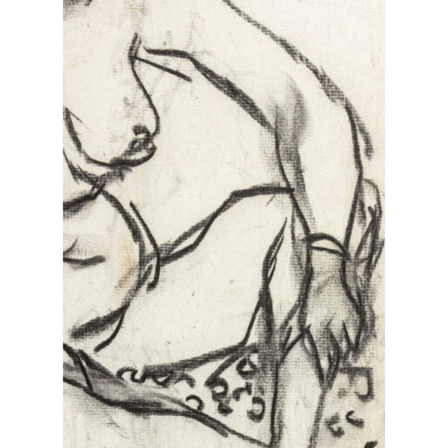Manfred Schwartz Nude Woman Study Charcoal For Sale - Image 4 of 7