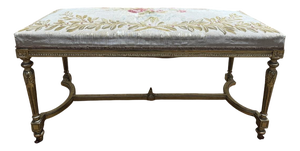 Louis XVI Style Kitchen Bench in Gilded Wood
