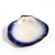 Mid-Century Abstract Blue & White Oyster Form Ceramic Plate Signed Pol Chambost For Sale In New York - Image 6 of 12