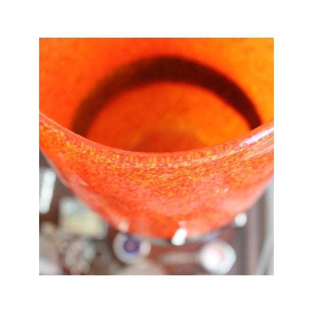 Murano Glass Orange Vases, 1979, Set of 2 For Sale - Image 10 of 11