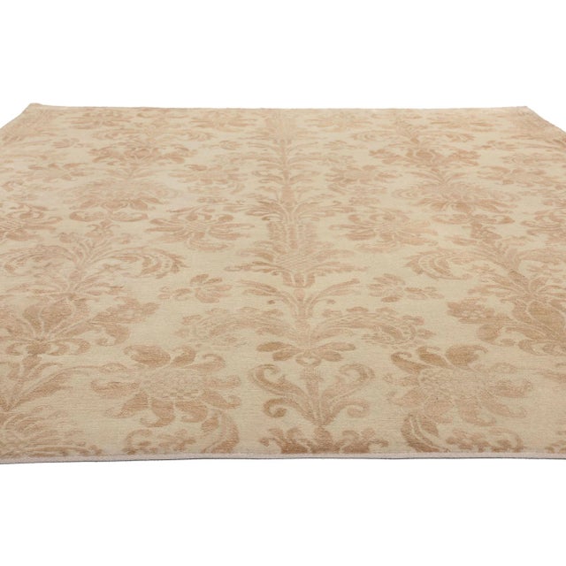 Indian Vintage Indian Damask Rug 07’09 X 10’00 For Sale - Image 3 of 9