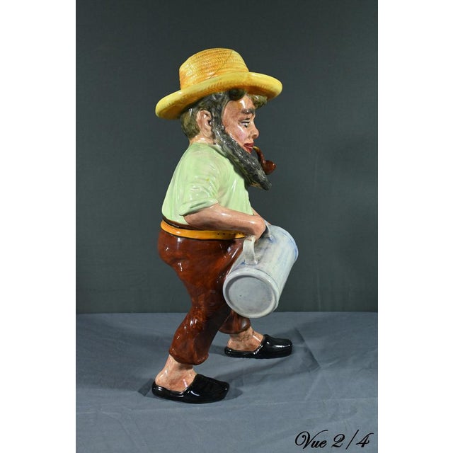 Vintage Polychrome Earthenware Gnome For Sale - Image 14 of 18