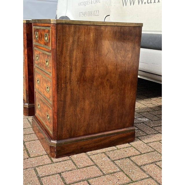 Victorian Bedside Drawers in Mahogany with Brass-Bound Decor, Set of 2 For Sale - Image 18 of 18