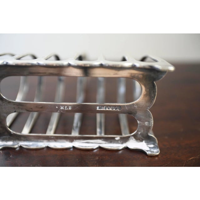 Edwardian English Silverplate 6-Toast Bun Footed Toast Server | Chairish