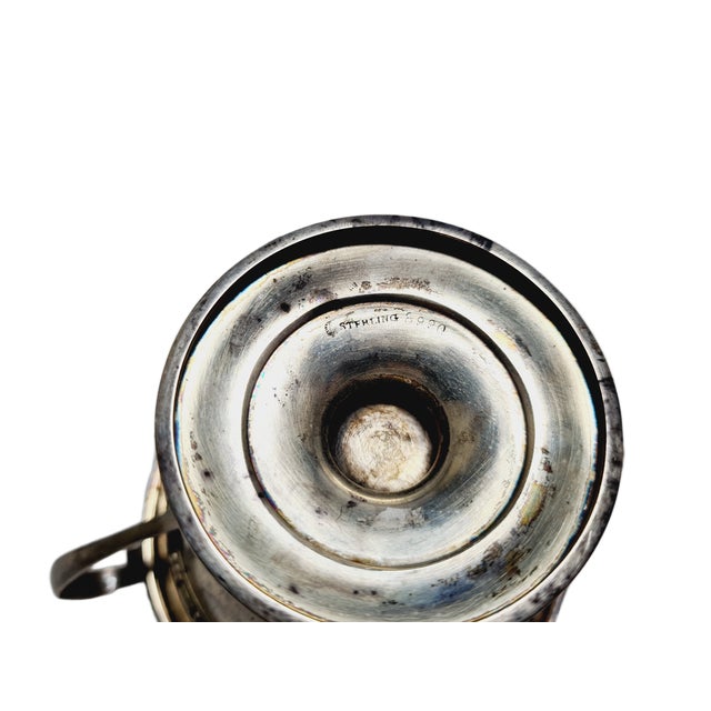Metal Art Deco Silver Sugar Bowl, 1950s For Sale - Image 7 of 9