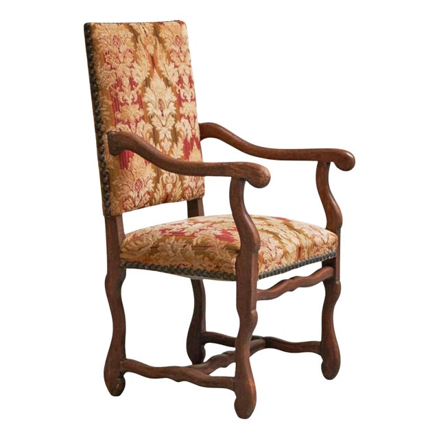 Antique Os De Mouton Chair in Wood and Tapisserie, 1890s For Sale