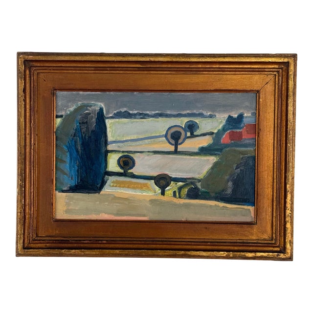 1940s Modernist Abstract Landscape For Sale