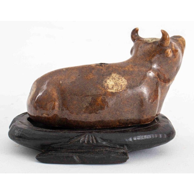 Chinese Ceramic Ox Form Water Dropper on Stand For Sale - Image 4 of 7