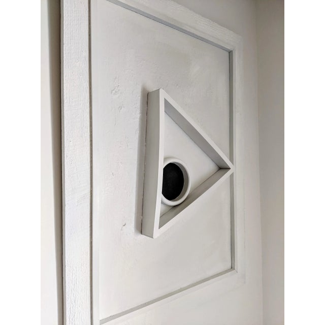Contemporary Modern Geometric Sculptural Wood Wall Art For Sale - Image 3 of 6