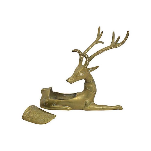Mid-Century Modern Brass Thai Reindeer Box For Sale - Image 3 of 5