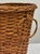 Vintage Handwoven Split Reed and Wicker Waste Basket For Sale - Image 10 of 10
