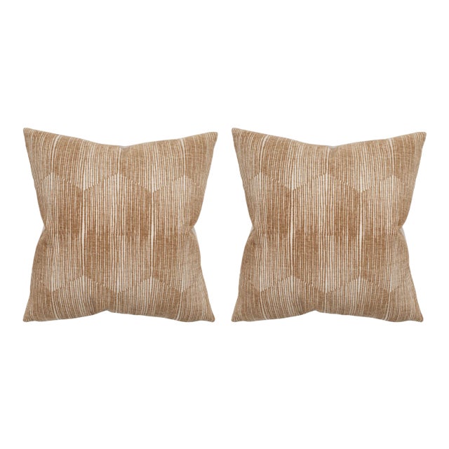 Stereo Saffron 22x22 Pillow, A Pair For Sale