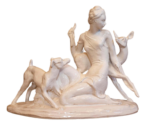 20th Century Italian Ceramic Sculpture of Diana