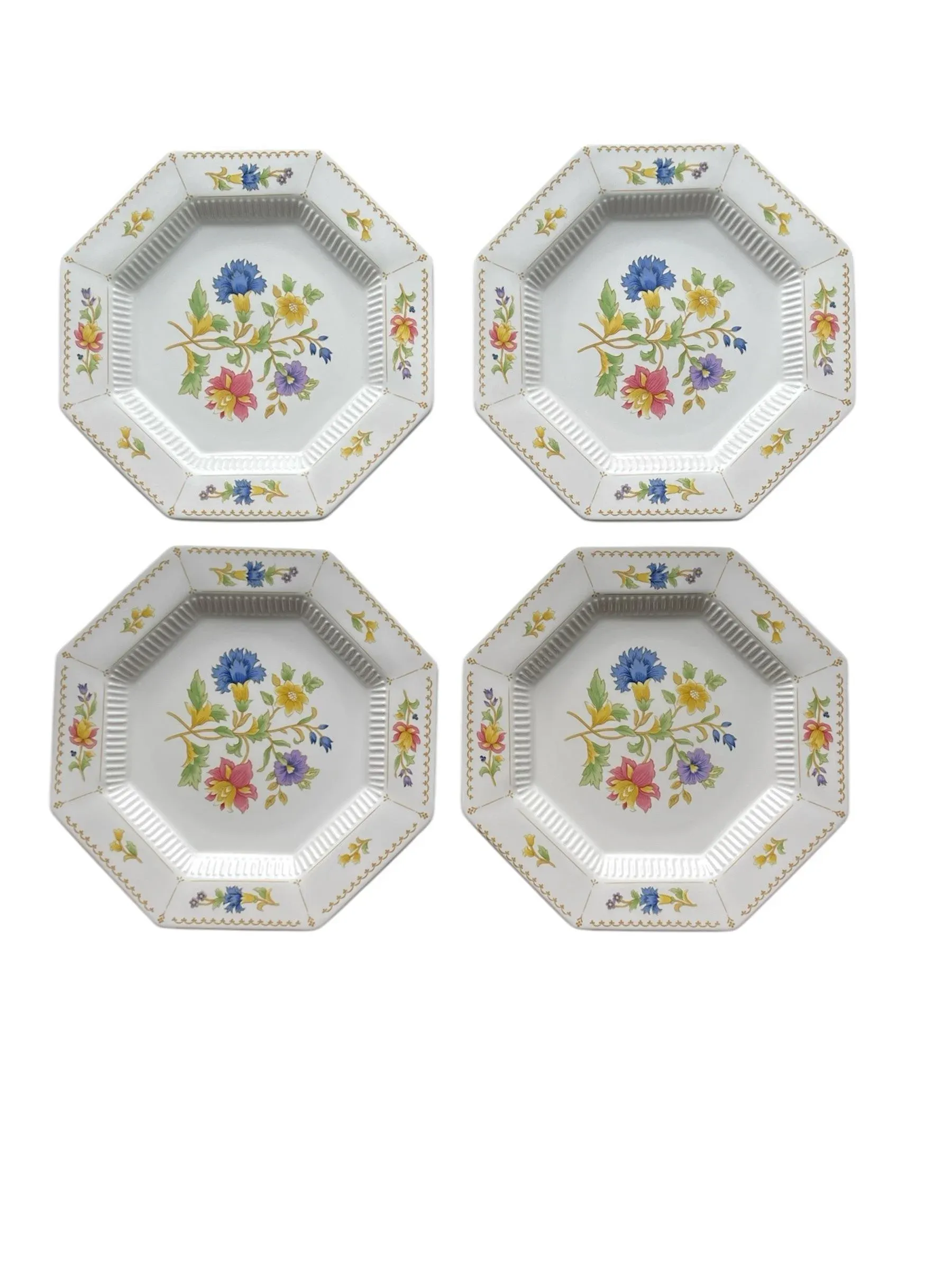 Vintage Nikko Classic Collection Magenta Octagon Ironstone Dinner