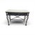 Neoclassical Horsehead Wrought Iron Console Tablke W Cast Stone Top sold as found previously owned showing nor,mal signsof...