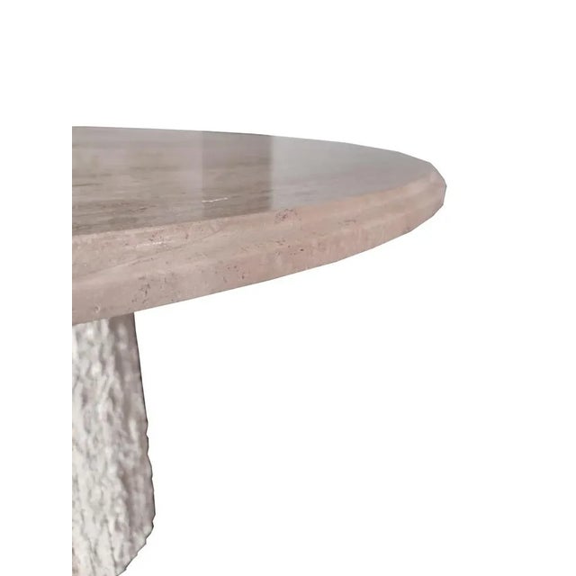 Vintage Balta Dining Table in Italian Travertine and Marble, 1989 For Sale - Image 4 of 8