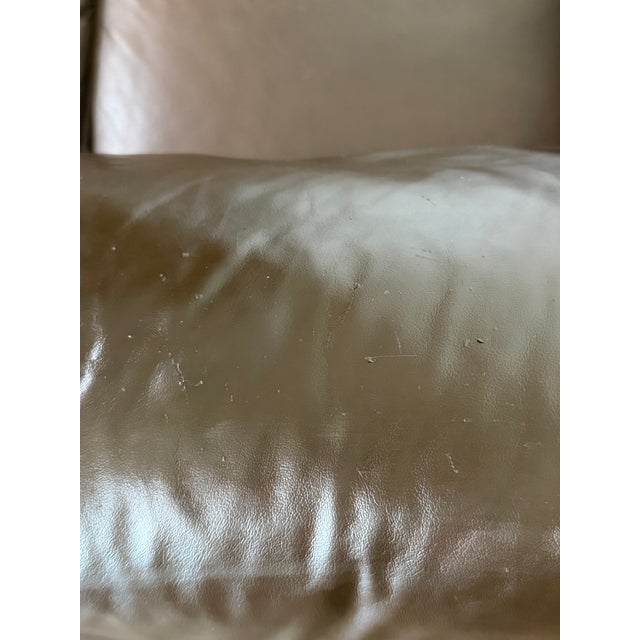 Vintage 1970's Danish Modern Leather Sofa For Sale - Image 15 of 16