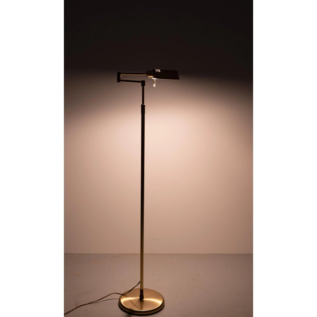 1980s Brass Swing Arm Floor Lamp from Holtkötter, Germany, 1980s For Sale - Image 5 of 9