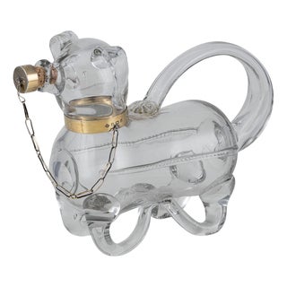 Edwardian Silver and Glass Novelty Claret Jug, 1905 For Sale