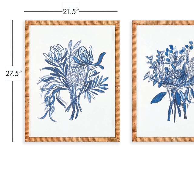 Art Deco Banksia Bouquet Prints, Set Of 2 For Sale - Image 3 of 5