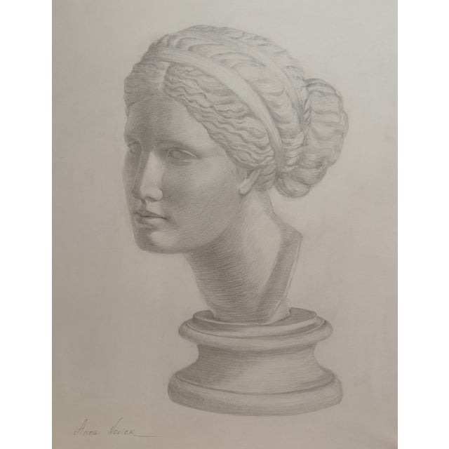 This drawing is a classical study of the head of Venus de Milo, focusing on the harmony of form, proportion, and...