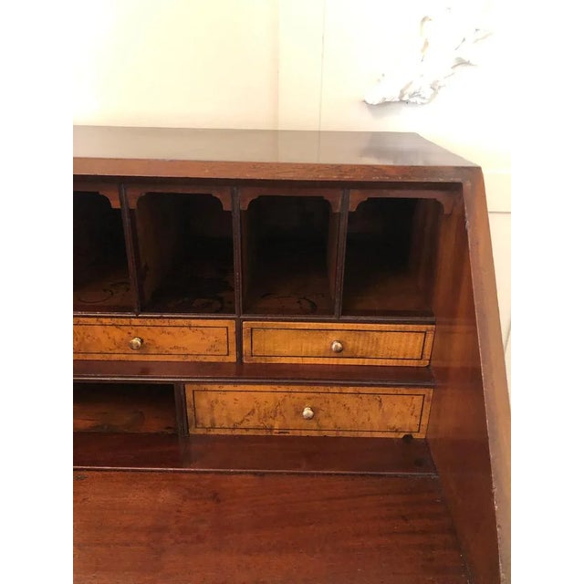 Antique George III Mahogany Bureau For Sale - Image 10 of 15