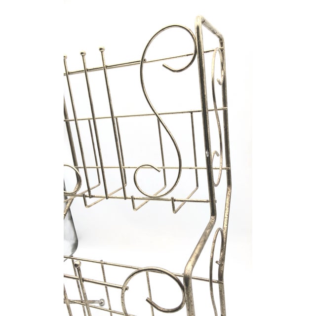 Metal Large Vintage Brass Magazine / Record Vinyl Holder For Sale - Image 7 of 10