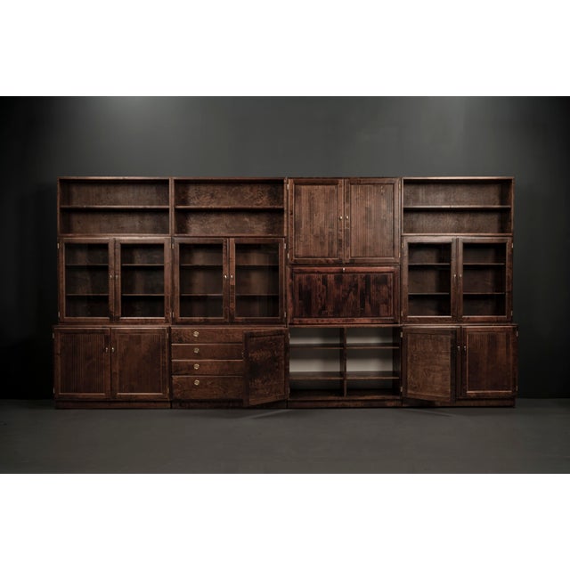 Wood Anjala Modular Wall Unit by Olli Borg for Asko Oy, Finland, 1960s, Set of 12 For Sale - Image 7 of 18